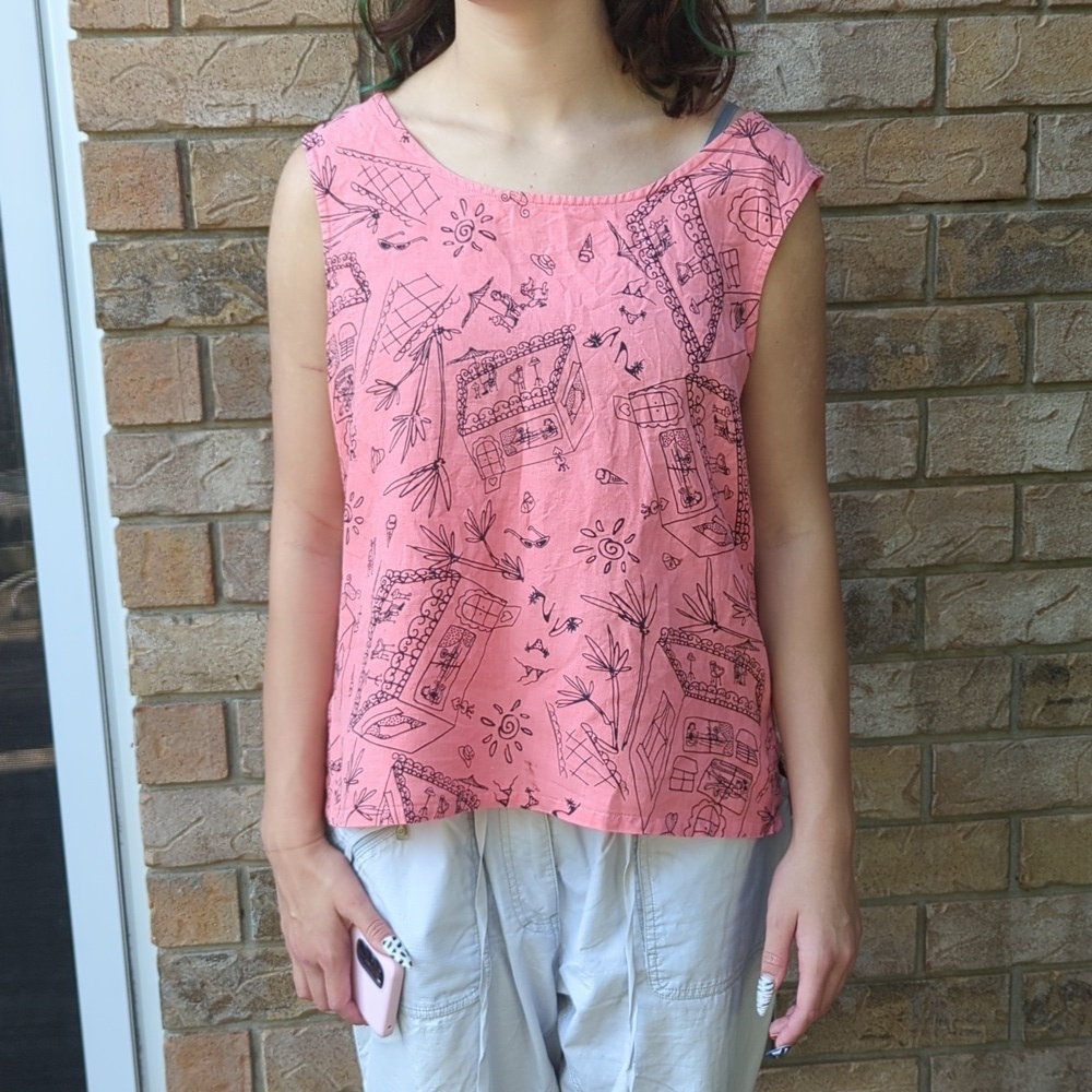 Orange Hemp Tank Top